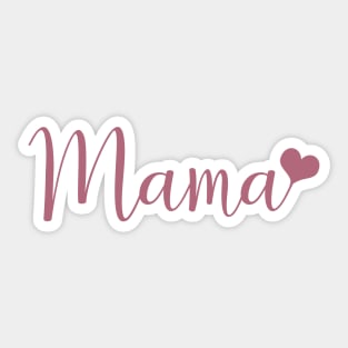 Mama with Pink Heart Sticker